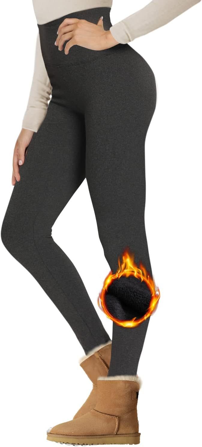 Cropped High Waist Velvet Padded Leggings Thermal Slim Fit - RJ Athletics