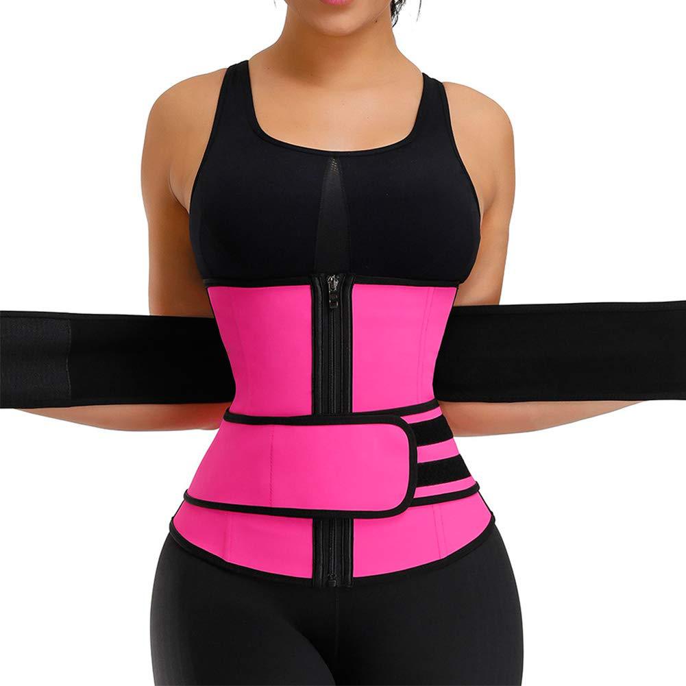 Double Waist Belt Waist Trainer Steel Bone Corset Waist Trainer Neoprene Corset - RJ Athletics