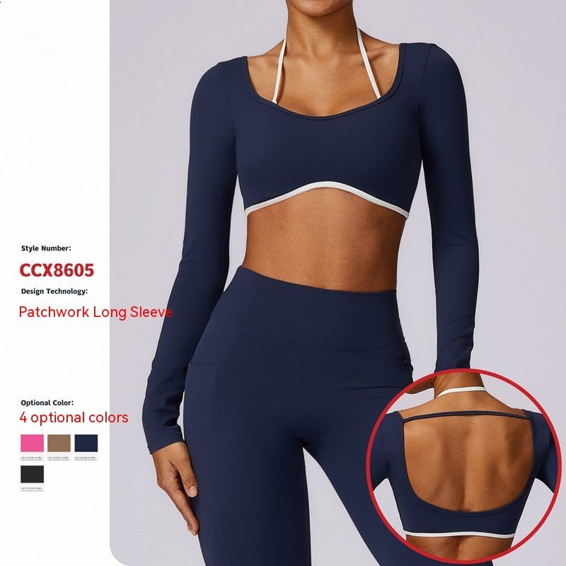 Quick-drying Beauty Back Yoga Clothing Top Long Sleeve Running Exercise T-shirt Long Sleeve Workout Clothes - RJ Athletics