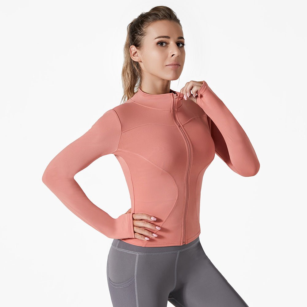 Running Training High Elastic Breathability Jacket Long Sleeve Top Workout Clothes - RJ Athletics