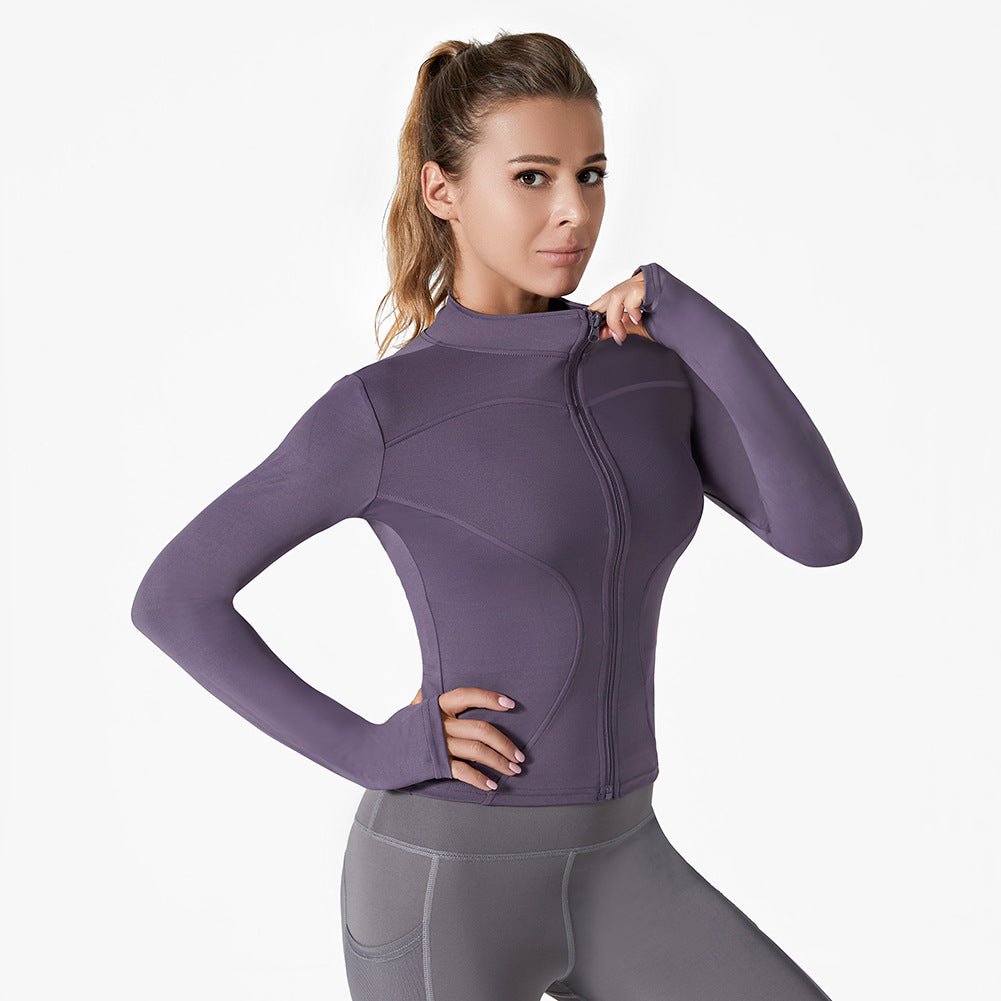 Running Training High Elastic Breathability Jacket Long Sleeve Top Workout Clothes - RJ Athletics