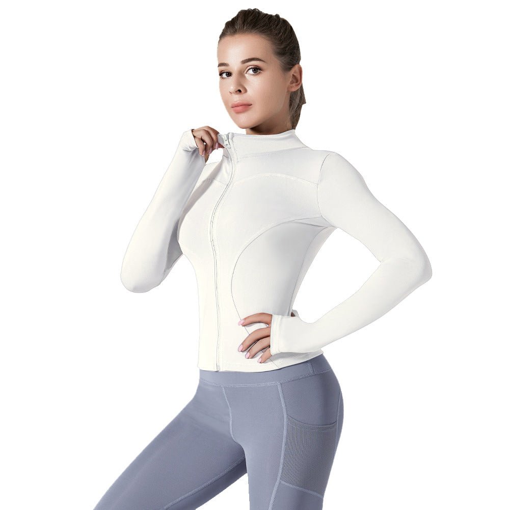 Running Training High Elastic Breathability Jacket Long Sleeve Top Workout Clothes - RJ Athletics
