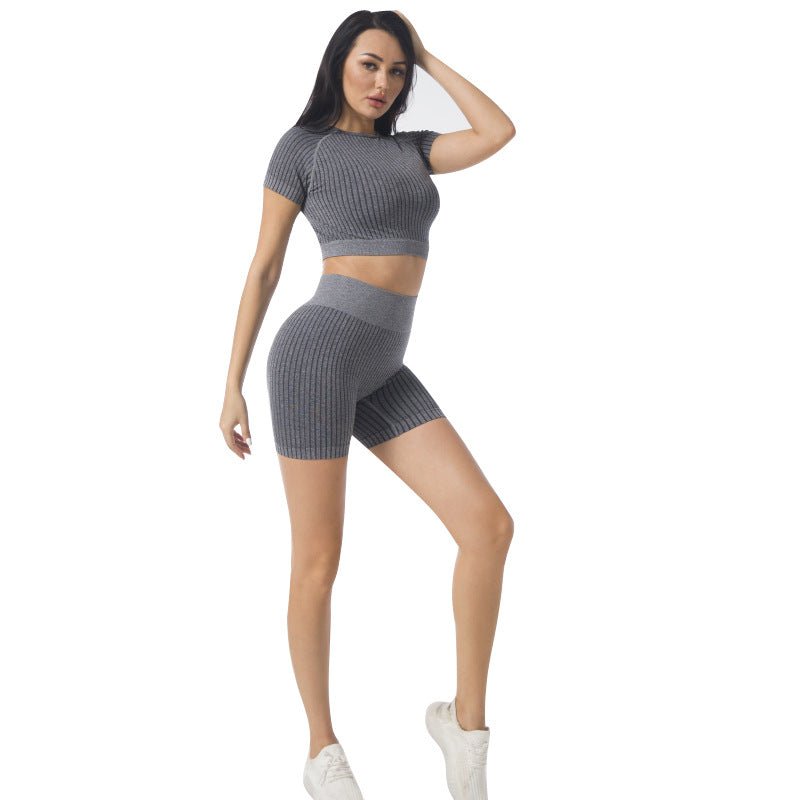 Summer Women Seamless Yoga Set Gym Workout Clothes Sports suit Outfits Tracksuit High Waist Sports Suit - RJ Athletics
