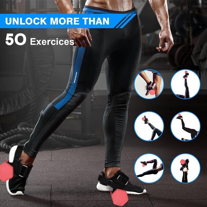 Weightlifting Dumbbell Straps Adjustable-weight Ankle Weight Cuffs Ankle Braces - RJ Athletics