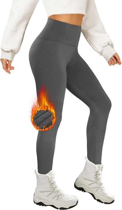 Cropped High Waist Velvet Padded Leggings Thermal Slim Fit - RJ Athletics