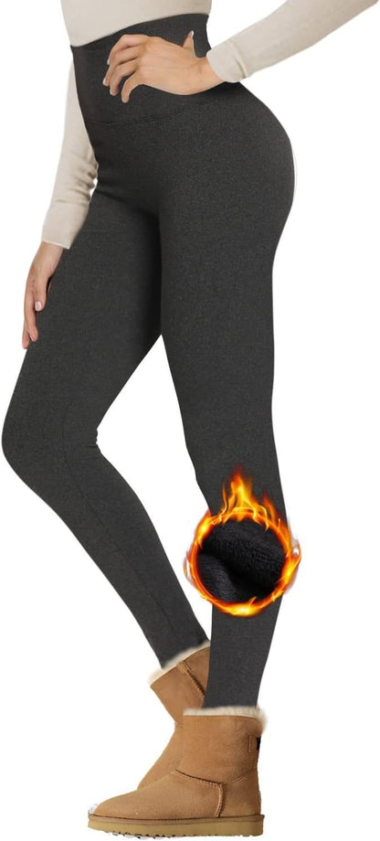 Cropped High Waist Velvet Padded Leggings Thermal Slim Fit - RJ Athletics