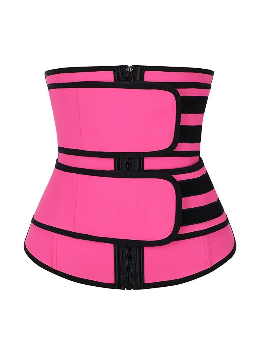 Double Waist Belt Waist Trainer Steel Bone Corset Waist Trainer Neoprene Corset - RJ Athletics