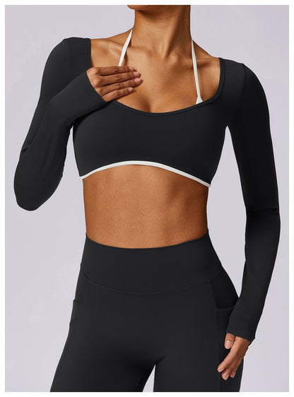 Quick-drying Beauty Back Yoga Clothing Top Long Sleeve Running Exercise T-shirt Long Sleeve Workout Clothes - RJ Athletics