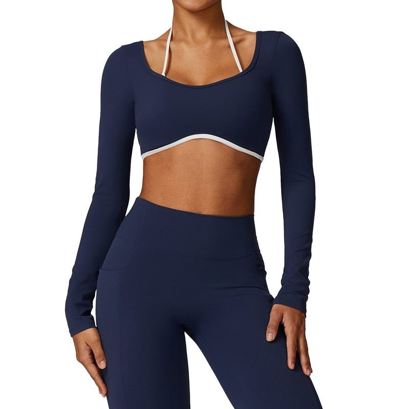Quick-drying Beauty Back Yoga Clothing Top Long Sleeve Running Exercise T-shirt Long Sleeve Workout Clothes - RJ Athletics