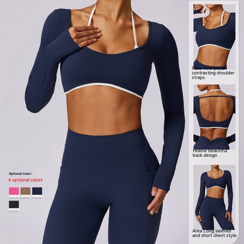Quick-drying Beauty Back Yoga Clothing Top Long Sleeve Running Exercise T-shirt Long Sleeve Workout Clothes - RJ Athletics