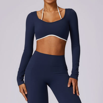 Quick-drying Beauty Back Yoga Clothing Top Long Sleeve Running Exercise T-shirt Long Sleeve Workout Clothes - RJ Athletics