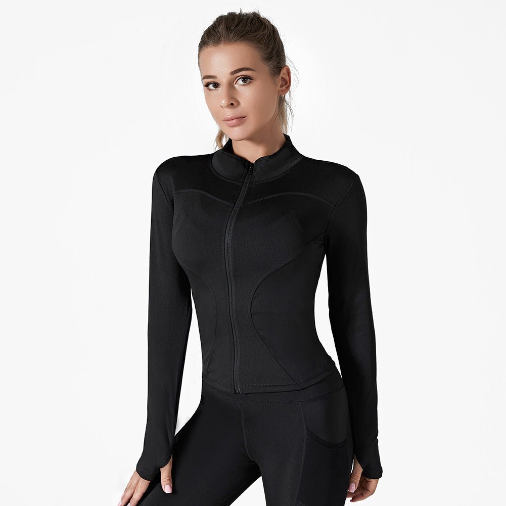Running Training High Elastic Breathability Jacket Long Sleeve Top Workout Clothes - RJ Athletics