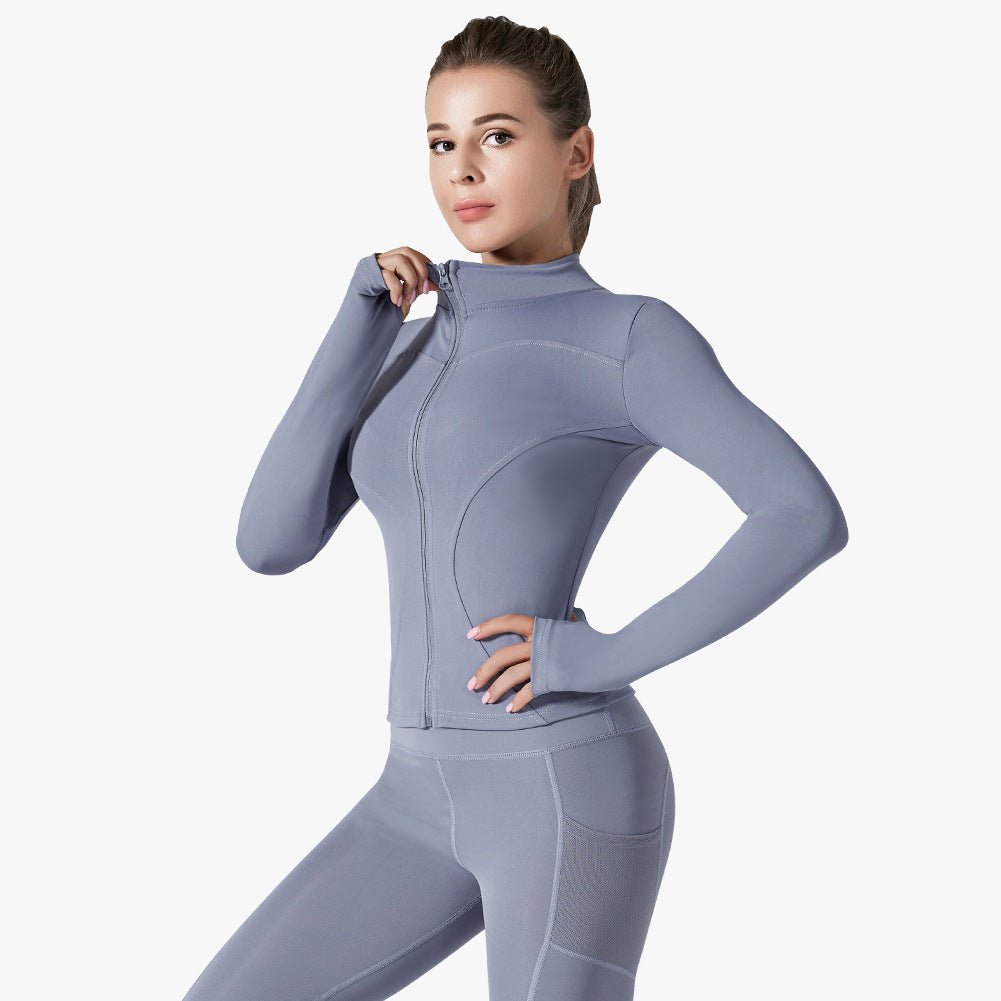 Running Training High Elastic Breathability Jacket Long Sleeve Top Workout Clothes - RJ Athletics