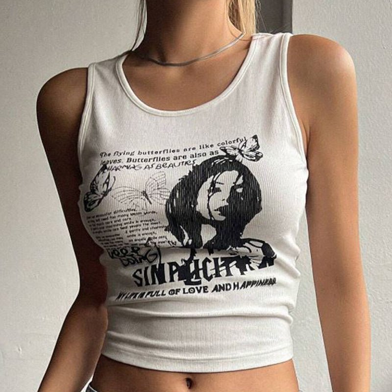 Sleeveless Slimming Cropped Workout Top - RJ Athletics
