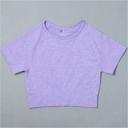 Sportswear T-Shirts Short-Sleeve Workout-Tops Fitness-Crop-Top Seamless Vital Running - RJ Athletics