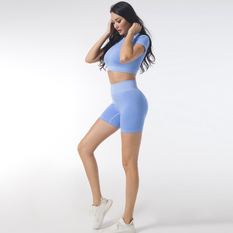 Summer Women Seamless Yoga Set Gym Workout Clothes Sports suit Outfits Tracksuit High Waist Sports Suit - RJ Athletics